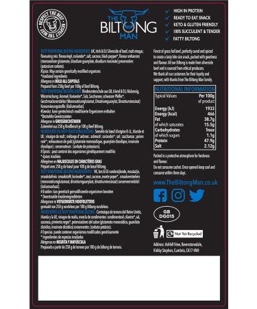 The Biltong Man | Tasty Traditional Fatty Beef Biltong | (1000 Grams) 1000 Grams - Buy Online on SooperMarket.com