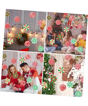 PRETYZOOM 24 Sheets Christmas Candy Decorations Ribbons Xmas Candies Xmas Ornaments Window Decorative Stickers - Buy Online on SooperMarket.com