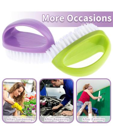 Cobee Hand Nail Brush 2-Pack | Durable Stiff Bristles Nail Cleaner for Men | Deep Cleaning Scrubber (Green & Purple) - International Shipping Available - Buy Online on SooperMarket.com