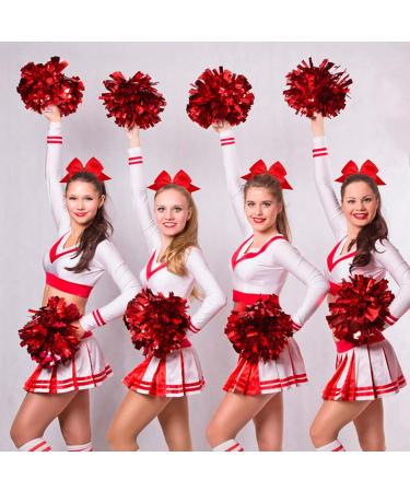 4 Pieces Ponytail Holder Cheerleading Girls Bow Hair Bows Cheering Large Bow Headband Jumbo Ponytail Elastic Hair Band Bowknot Hair Bands Headpiece (Red) - Buy Online on SooperMarket.com