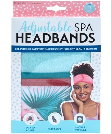 S&T INC. Teal Floral Makeup Spa Headband 2 Pack - 23.5 x 3.25 | Face and Makeup Headband for Washing Face - Buy Online on SooperMarket.com