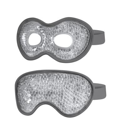 Luxation 2x eye mask cooling warming reusable gel cool mask cooling pads cooling goggles for the eyes cooling sleeping mask ice mask for migraine/circles/headache/dry eyes/swollen gray