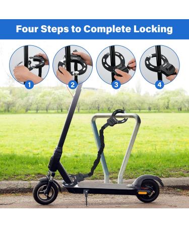 Secure Your E-Scooter: Premium Handcuff Lock with Key & Waterproof Bag - Ideal for Segway Ninebot Xiaomi Niu Tyta006b | Best E-Scooter & Bicycle Security - Buy Online on SooperMarket.com