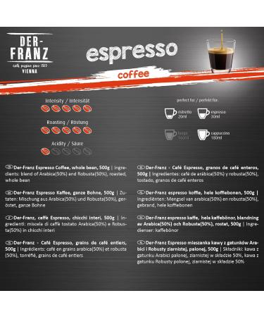 Premium Der-Franz Whole Bean Espresso Coffee - 3 x 500g Pack | International Shipping Available - Buy Online on SooperMarket.com