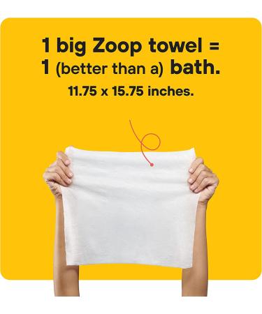 ZOOP Extra-Large Pet Wipes/Towels - Eliminates Whole-Body Odor | Grooming Bath Towels for Dogs & Cats | Fragrance-Free | 10 Count - Buy Online on SooperMarket.com