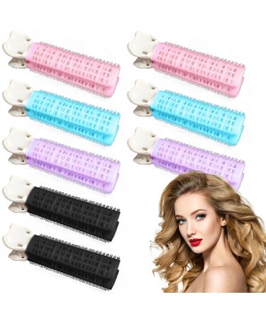 Volumizing Hair Clips Velcro Hair Clips Volumizing Hair Root Clips Hair Volume Clips for Roots Fluffy Hair Volumizer Clips Velcro Rollers Hair Curlers Instant Hair Volumizing Clips for Women (8 PCS)
