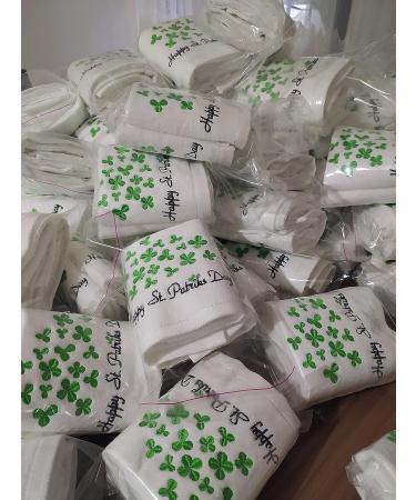 St. Patrick's Day Hand Towel Set - Be Mine Fingertip Towels for Kitchen and Bathroom - 11x18 inches - Highly Absorbent Spa Gym Guest Shower Towels - Holiday Decorations - White (2 Pack) - Buy Online on SooperMarket.com