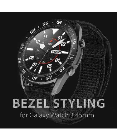Abanen Watch Bezel for Samsung Galaxy Watch 3 45mm  Aluminum Adhesive Lightweight Watch Bezel Cover Anti-Scratch Protection Sticker Ring for Galaxy Watch3 45mm (Black) - Buy Online on SooperMarket.com