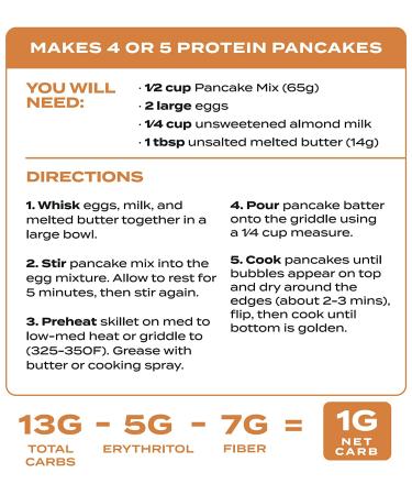 Aviate Keto Pancake & Waffle Mix - Low Carb Lupini Flour - 1g Net Carb - Sugar-Free & Gluten-Free - 8.8 Oz Pack - Delicious Fluffy Breakfast Pancakes - Buy Online on SooperMarket.com