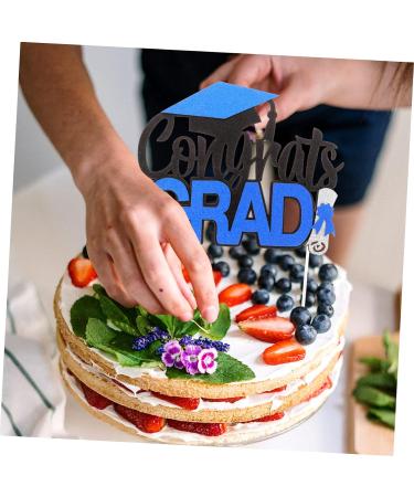 IMIKEYA 4pcs Graduation Row Graduation Cake Topper Red 2023 Graduation Party Supplies Grad Picks Mini Cake Decor Graduation Cake Insert Appetizer Dessert Picks Wrapping Paper Delicate Blue 17X13.5CM - Buy Online on SooperMarket.com