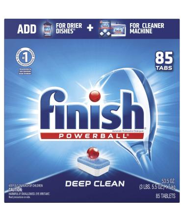 Finish - All in 1-85ct - Dishwasher Detergent - Powerball - Dishwashing Tablets - Dish Tabs - Fresh Scent Fresh Scent 85 Count (Pack of 1)