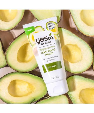 Yes To Avocado Hand Cream | Fast-Absorbing Formula | Omega 3, Hyaluronic Acid, Glycerin | Natural, Vegan, Cruelty-Free | 3 Oz (2 Pack) - Buy Online on SooperMarket.com