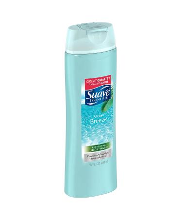 Suave Essentials Body Wash Ocean Breeze - 15 Fl Oz | Hydrating & Refreshing Clean | Buy Now for International Shipping - Buy Online on SooperMarket.com