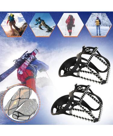 Stainless Steel Mountaineering Crampons - Ice Cleats for Men, Women, Kids - Anti-Slip Traction Snow Grips for Hiking, Climbing, Fishing - Safe Outdoor Gear - Buy Online on SooperMarket.com