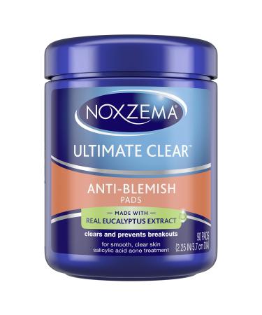 Noxzema Ultimate Clear Face Pads Clears & Prevents Acne Anti-Blemish Made with Over 60% Alcohol 90 Count