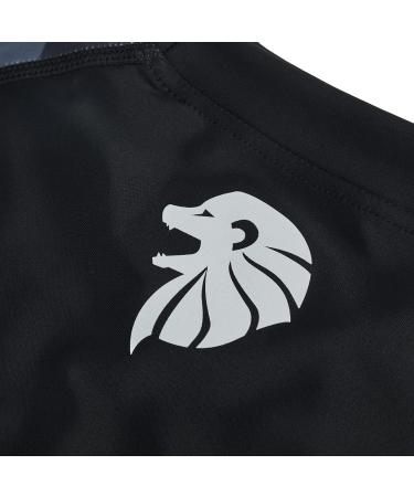 HUGE SPORTS Men's Short Sleeve Splice Rashguard Shirt - Swim & Surf Vest XXL Lion - International Shipping Available - Buy Online on SooperMarket.com
