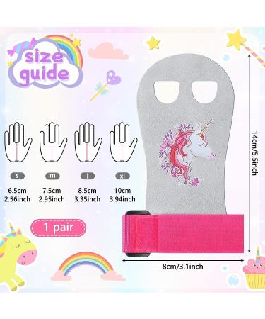 Unicorn Gymnastics Grips Set for Girls Kids - Pink Medium | 5 Pcs Hand Grips, Wristband, Sweatbands, Headband | Athletic Gloves with Drawstring Bags - Ideal Party Favors - Buy Online on SooperMarket.com