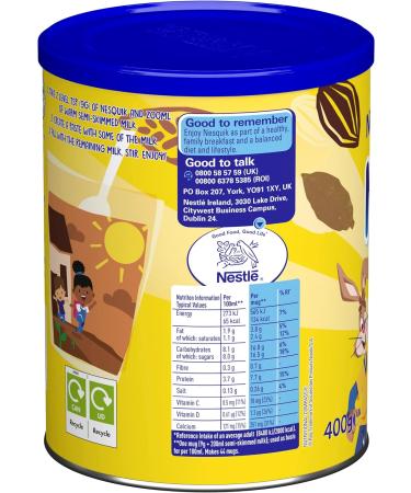 Nesquik Hot Chocolate 400g - Rich and Creamy Drink Mix | Buy Online - Buy Online on SooperMarket.com