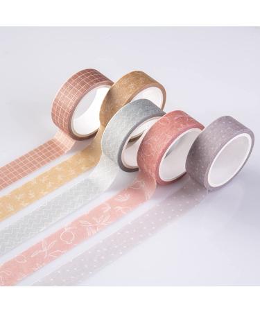 DIVERSEBEE Pastel Washi Tape Set - 5 Rolls Decorative Craft Tape for Scrapbooking, Journaling & Gift Wrapping (Forest) - Buy Online on SooperMarket.com