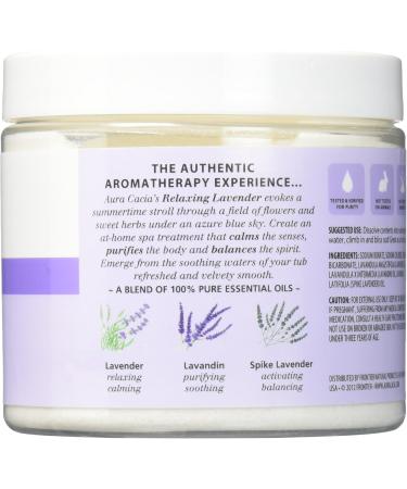 Aura Cacia Relaxing Lavender Mineral Bath 16 Oz | Soothing Bath Soak for Stress Relief | International Shipping Available - Buy Online on SooperMarket.com