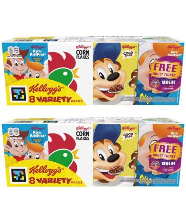 Cereal Bundle Consisting of Kellogg's 8 Variety Packs 196g (2 Pack)