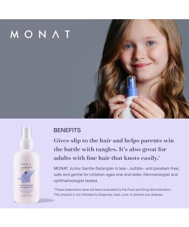 MONAT Junior Gentle Detangler Spray for Kids | All-Natural Tear-Free Sulfate & Paraben-Free | 177 ml e 6 fl oz - Buy Online on SooperMarket.com