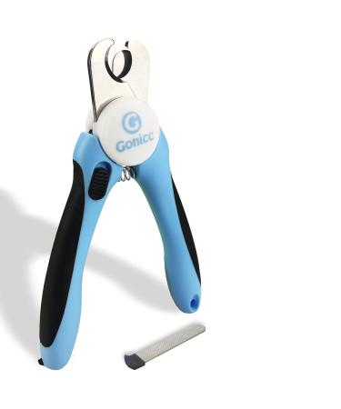 gonicc Dog & Cat Pets Nail Clippers and Trimmers - with Safety Guard to Avoid Over Cutting Free Nail File Razor Sharp Blade - Professional Grooming Tool for Pets