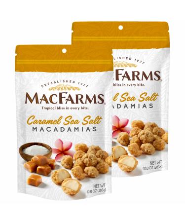 MacFarms Caramel Sea Salt Macadamia Nuts - 10 Oz (Pack of 2) Caramel Sea Salt 10 oz (Pack of 2)