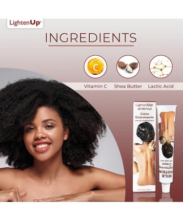 LightenUp Lactic Acid Cream 1.7 fl oz - Skin Brightening AHA Cream with Vitamin C & Shea Butter - Fade Dark Spots on Body - Buy Online on SooperMarket.com