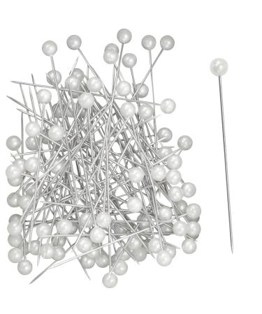Iconikal Corsage Boutonniere Pins Round White Pearl Head 270-Count