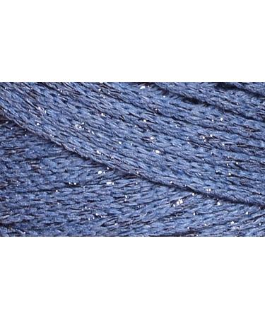 Shiny Macrame Cord 3mm 224 Yards, Cotton and Polyester Blend - Aviator Blue Color for Bags, Wall Hangers, Carpets - Craft Supplies - Buy Online on SooperMarket.com