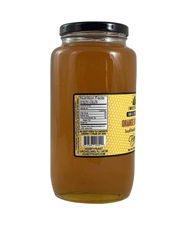 Raw Orange Blossom Honey from American Organic Sources - Unfiltered & Pure | Fresh Florida Superfood | 3lb - Buy Online on SooperMarket.com
