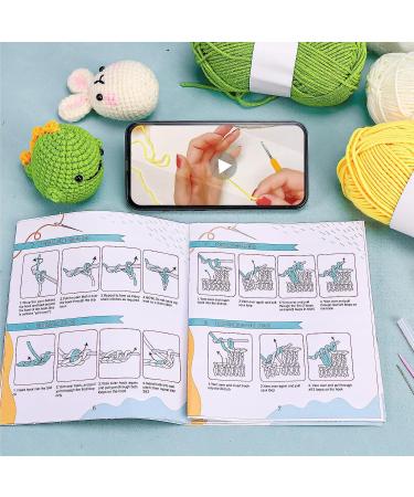 OPOUNT Beginner Crochet Kit - Complete Crochet Set for Adults and Kids - Make 4 PCS Animals - Step-by-Step Instruction and Video Tutorial - Buy Online on SooperMarket.com