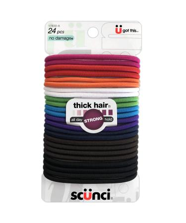 Scunci No Damage Effortless Beauty Thick Hair Elastics 24-Count