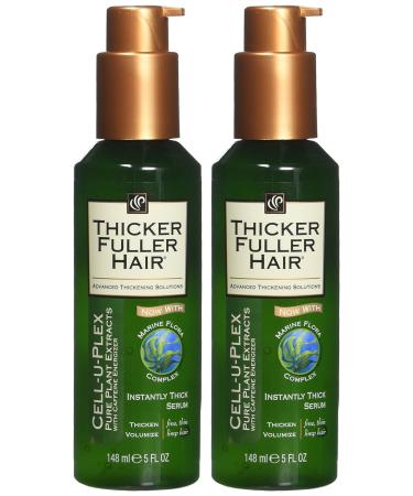 Thicker Fuller Hair Serum 5 Fl Oz - Pack of 2 | Instantly Thick | Cell-U-Plex Formula - Buy Online on SooperMarket.com