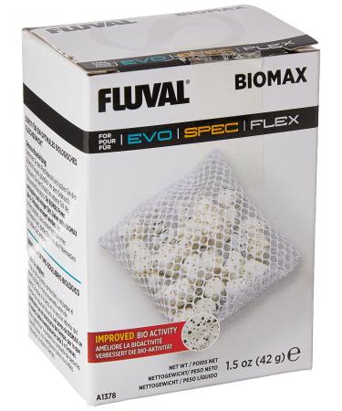 Fluval Biomax organic rings with a complex poral system for user bacteria suitable for Flex 34 l 57 l and 123 l as well as the Spec 1 3 and 5 aquariums 42g 42 g (1 Pack)