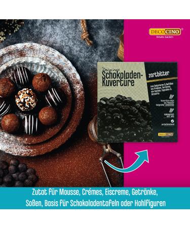 Decocino Chocolate Kubure Tender Bitter 200g - Premium Belgian Melting Chocolate for Filling & Decorating - Buy Online on SooperMarket.com