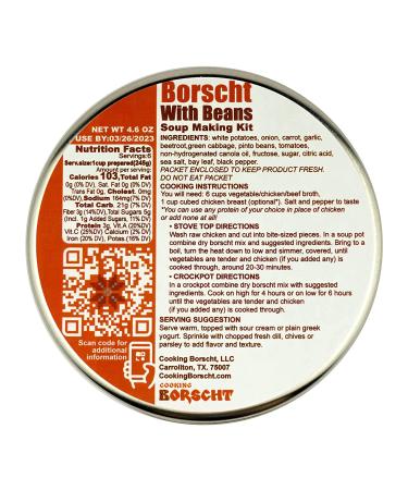 Borscht with Beans Soup Mix - Authentic Ukrainian Recipe - Just Add Broth, Simmer, and Serve - 6 Servings - Buy Online on SooperMarket.com