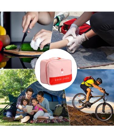 Large Capacity Waterproof Medicine Bag | Portable First Aid & Emergency Kit for Travel & Home (Pink) - Buy Online on SooperMarket.com