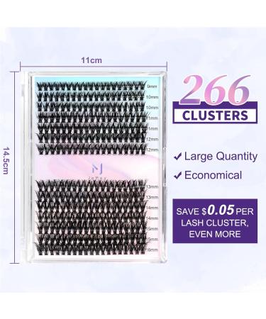 Lash Clusters Individual Lashes 40D-0.07D | 280PCS Eyelash Extension Cluster Lashes | DIY Eyelash Extensions at Home (9-16mm Mix - Buy Online on SooperMarket.com