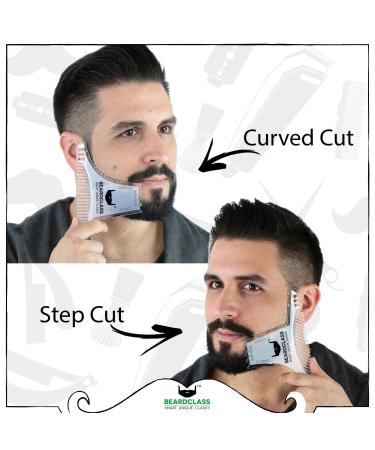 Beardclass Beard Shaping Tool - 8 in 1 Multi-liner Template Comb Kit - Clear Transparent Design for Precise Beard Shaping - Compatible with All Beard Razors and Trimmers - Buy Online on SooperMarket.com