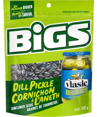 Bigs Sunflower Seeds Dill Pickle Flavour - 8x140g Bags 8 Count & Taco Supreme Flavour Sunflower Seeds 140 grams Sunflower Seeds + Sunflower Seeds 140 grams - Buy Online on SooperMarket.com