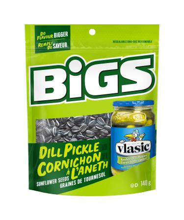Bigs Sunflower Seeds Dill Pickle Flavour - 8x140g Bags 8 Count Dill Pickle 4.9 Ounce (Pack of 8)