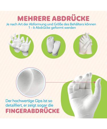 Unique Hipsty Plaster Printing Set for Baby Hand and Footprints | Create Cherished Memories | International Shipping Available - Buy Online on SooperMarket.com
