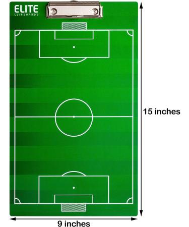 Elite Dry Erase Soccer Coaches Clipboard | Double-Sided Marker Board - Buy Online on SooperMarket.com