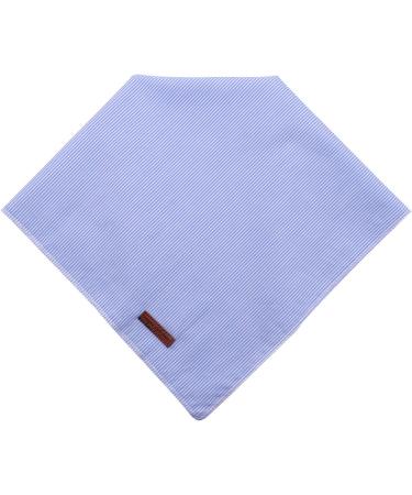Unique Style Paws Washable Cotton Dog Bandana - Large Blue Stripe - 1PC Triangle Scarf for Dogs and Cats - Buy Online on SooperMarket.com