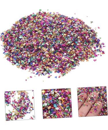 FRCOLOR 1 Glass Chip Nail Filler Metallic Chips for Nail Arts Crushed Irregular Glass Craft Crushed Glass Irregular Glass Glitter Epoxy Crushed Glass Mirror Vase Manicure 3D Small Crystal 0.5X0.3cm Colorful - Buy Online on SooperMarket.com