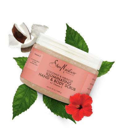 SheaMoisture Illuminating Coconut and Hibiscus Body Scrub 12 oz - Cruelty-Free Skin Care - Buy Online on SooperMarket.com