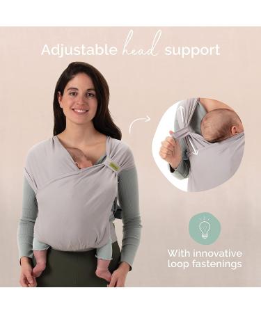 Boba Bliss Hybrid Baby Carrier: 2-in-1 Newborn to Toddler Baby Wrap & Carrier in Grey - Hip-Healthy, No-Tie Design - Soft & Stretchy Sling for Babies 7-35 lbs - Buy Online on SooperMarket.com