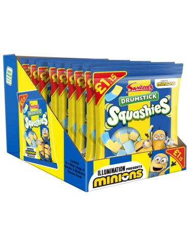 Swizzels Squashies Minion Sweets - Banana & Blueberry Flavour - Price Marked Multipack (12 x 120g)